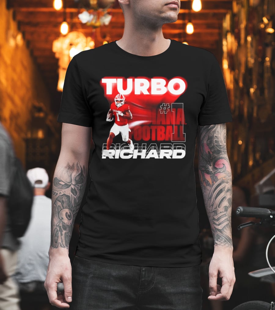 Indiana Hoosiers Turbo Richard #1 Football NCAA 2026 T-Shirt