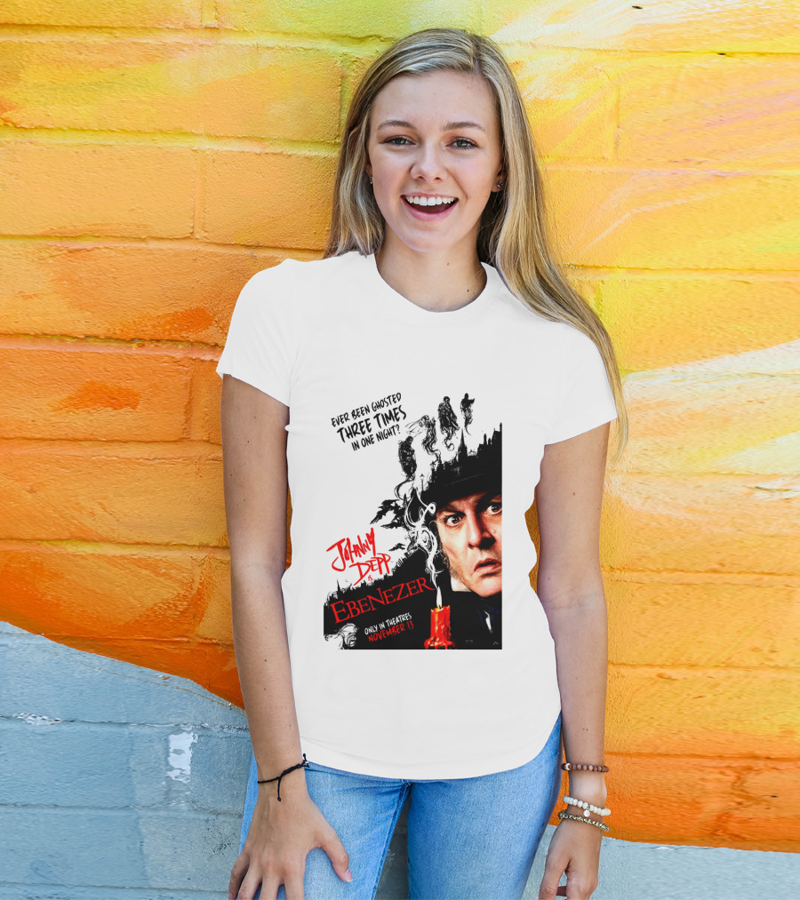 Johnny Depp Ebenezer Ghosted Three Times Movie In Theatres November 13 T-Shirt
