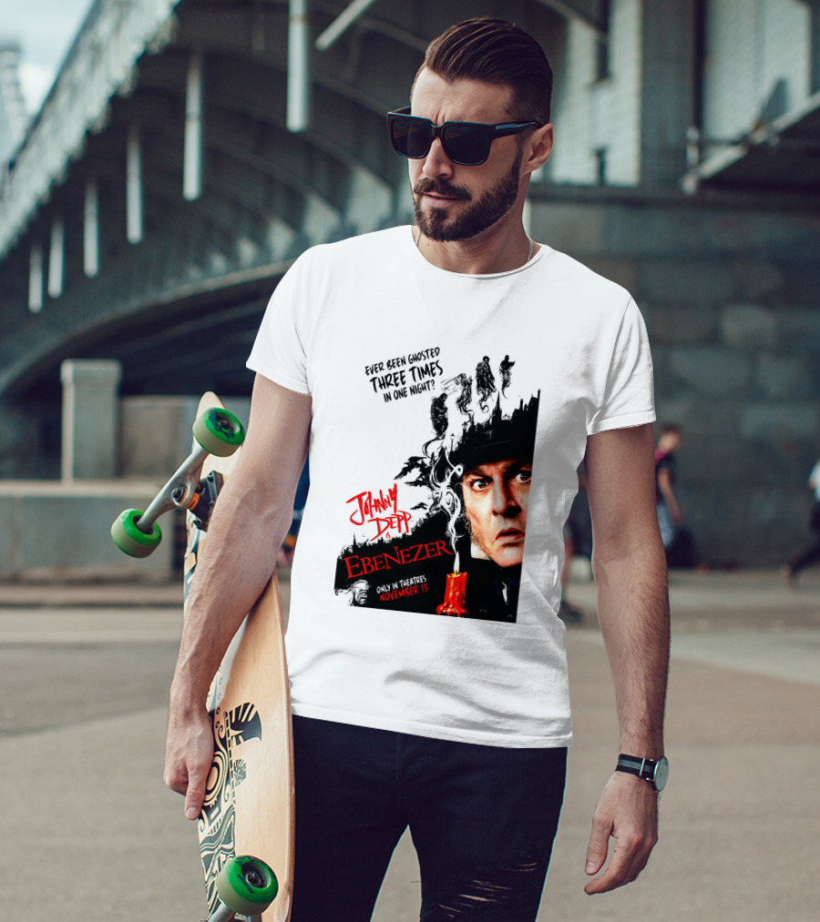 Johnny Depp Ebenezer Ghosted Three Times Movie In Theatres November 13 T-Shirt