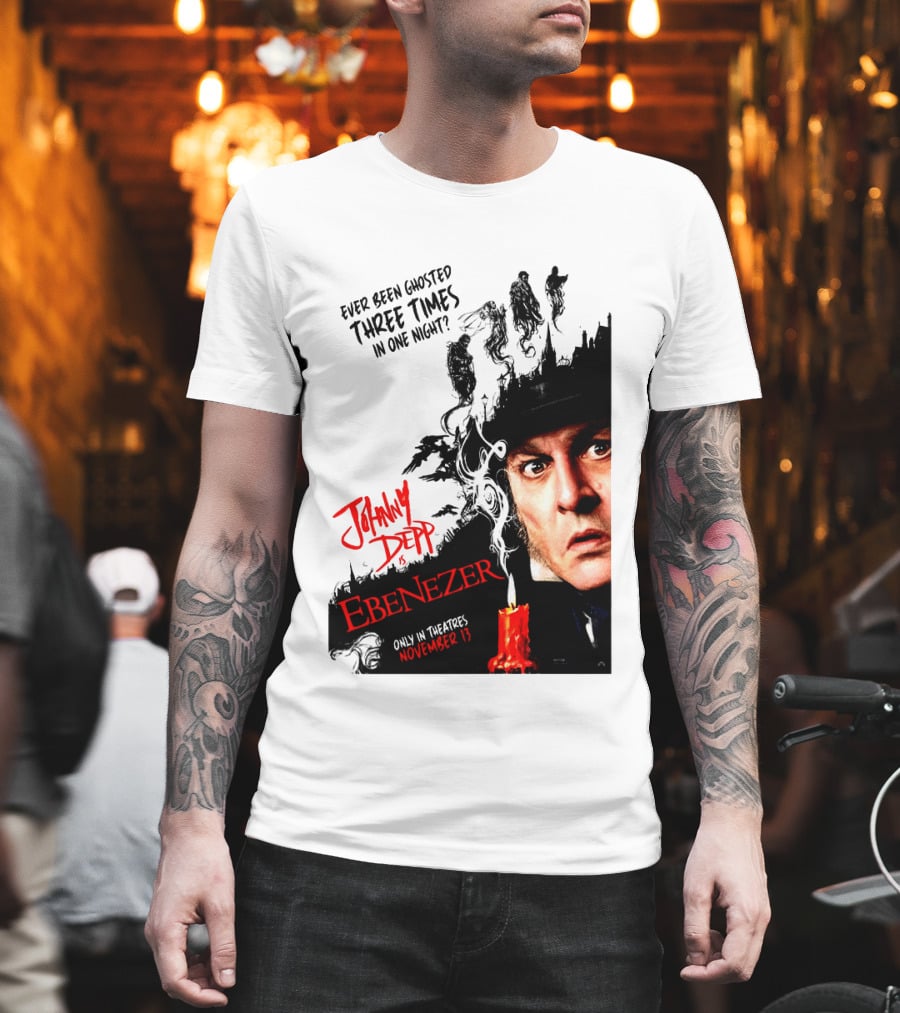 Johnny Depp Ebenezer Ghosted Three Times Movie In Theatres November 13 T-Shirt