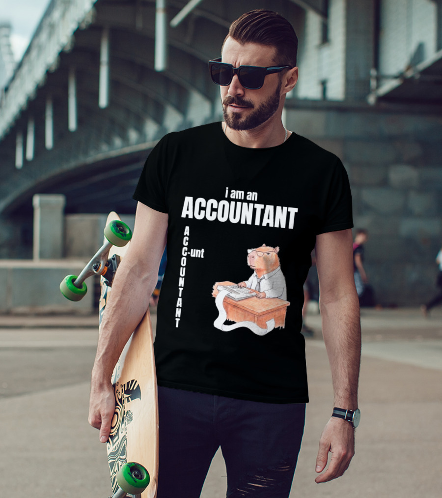 Capybara Accountant I Am An ACC OUNTANT Ac Counting Calculator Desk T-Shirt