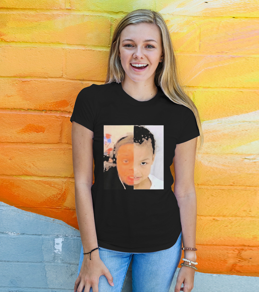 Chrisean Jr Cuffem Split Face Meme Viral Trend T-Shirt