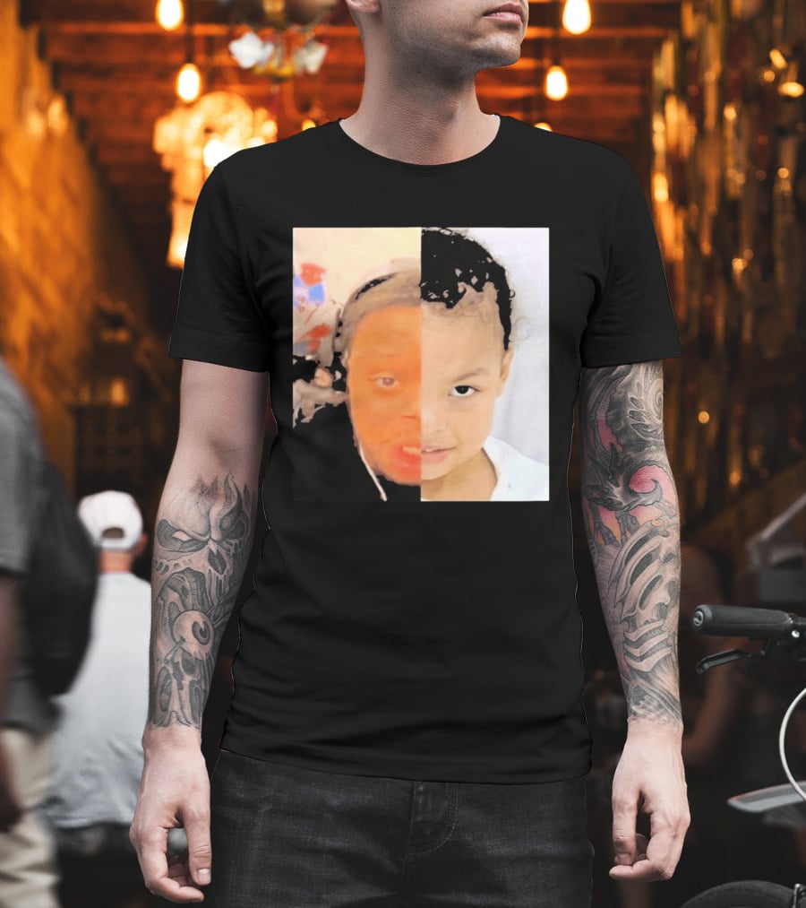 Chrisean Jr Cuffem Split Face Meme Viral Trend T-Shirt