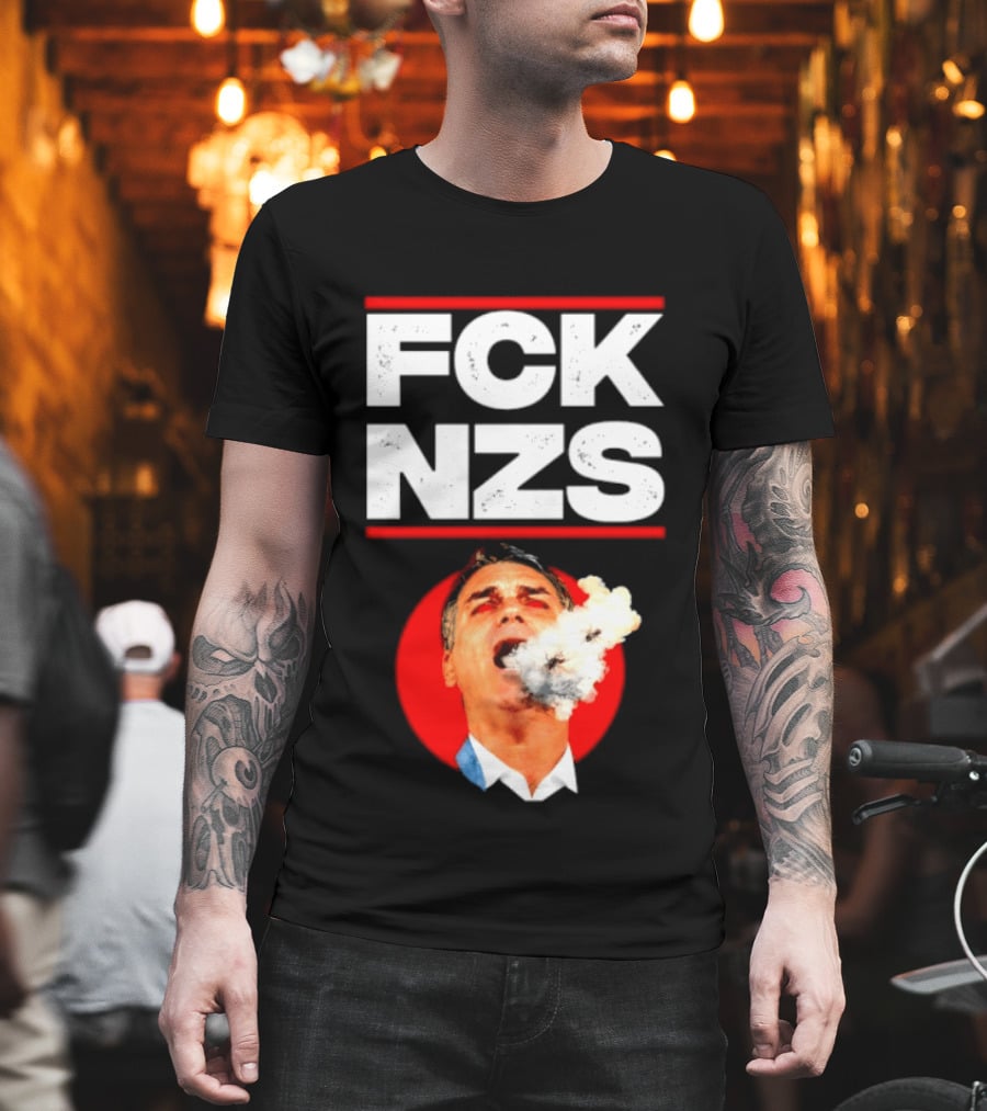 FCK NZS Jair Bolsonaro Political Satire Smoking T-Shirt