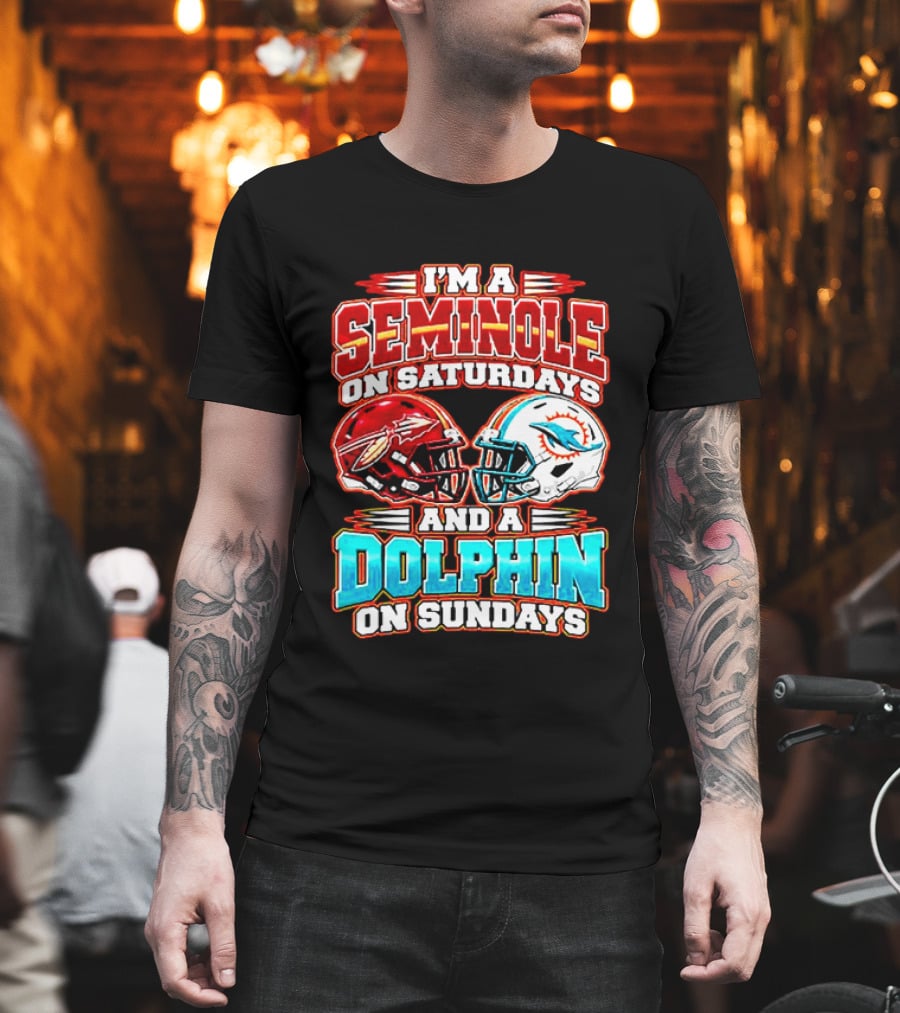 I'm A Seminole On Saturdays And A Dolphin On Sundays T-Shirt