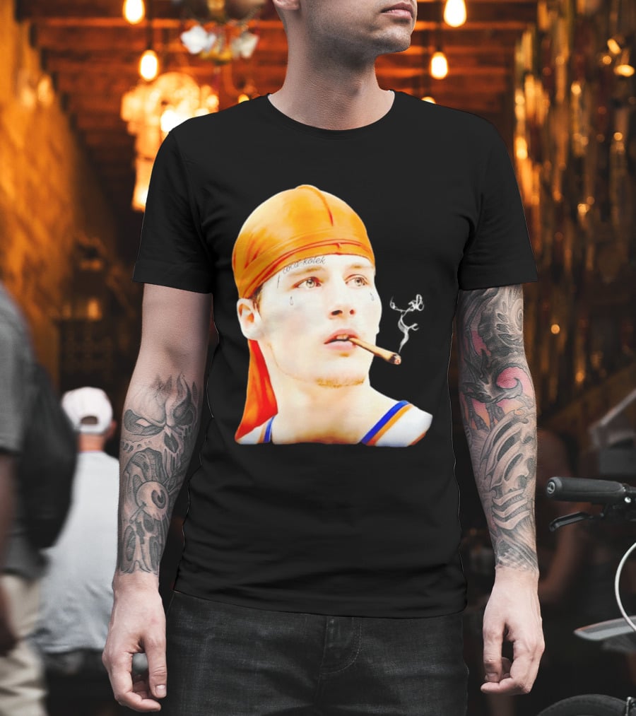 Gangsta Kolek Tyler Kolek Cool Kolek New York Knicks Cigar T-Shirt