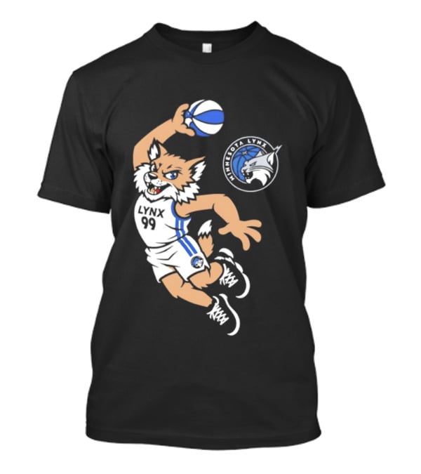 Minnesota Lynx 2026 Prowl Team Mascot Dunking Basketball T-Shirt