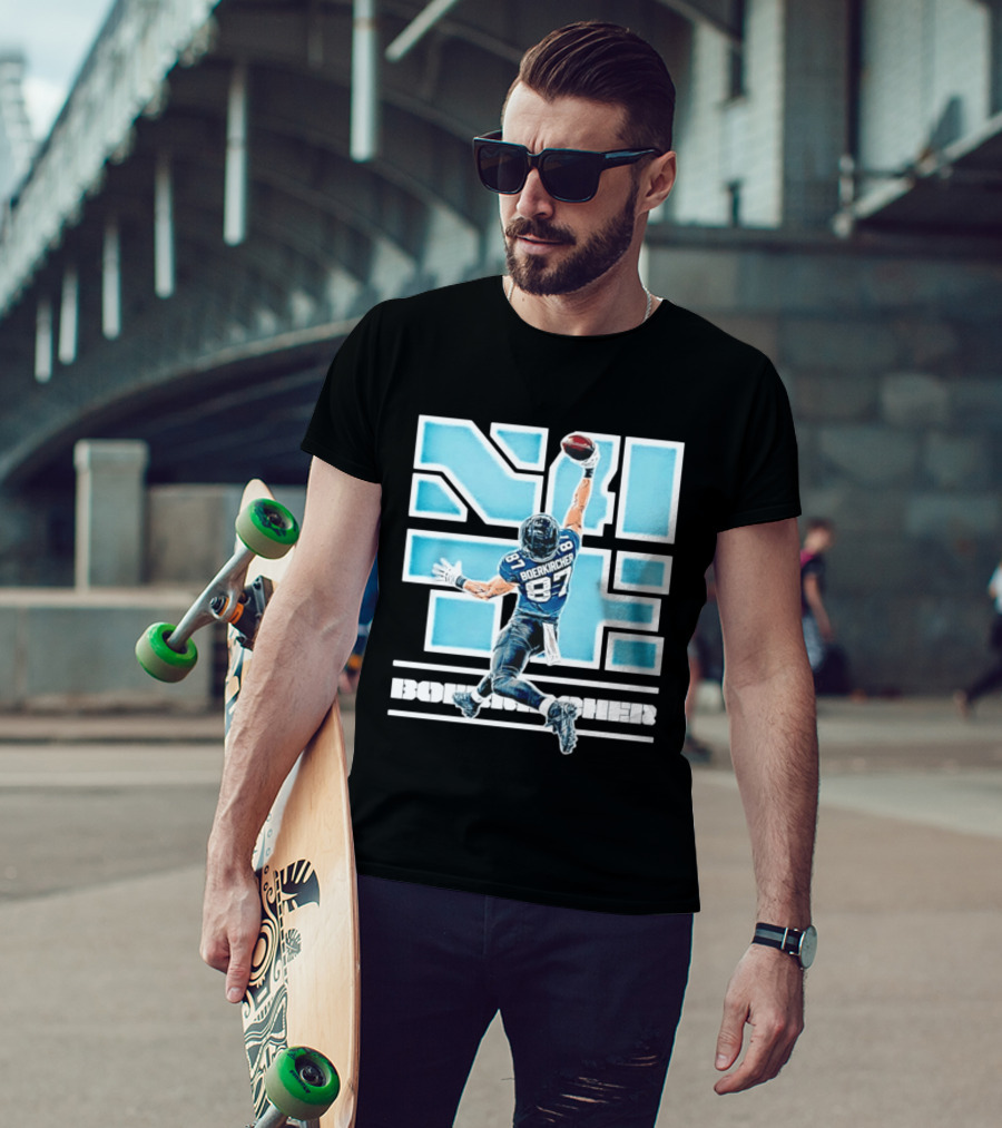 Nate Boerkircher Jacksonville Jaguars 87 One Hand Catch Pose T-Shirt