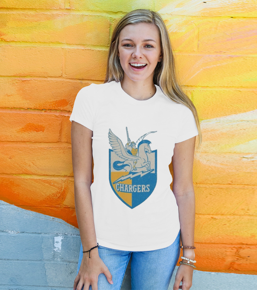 Los Angeles Chargers Disney Hercules Pegasus Collaboration T-Shirt