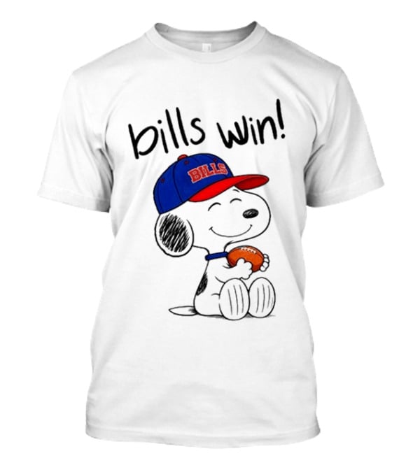 Snoopy Bills Win Buffalo Football Cartoon T-Shirt