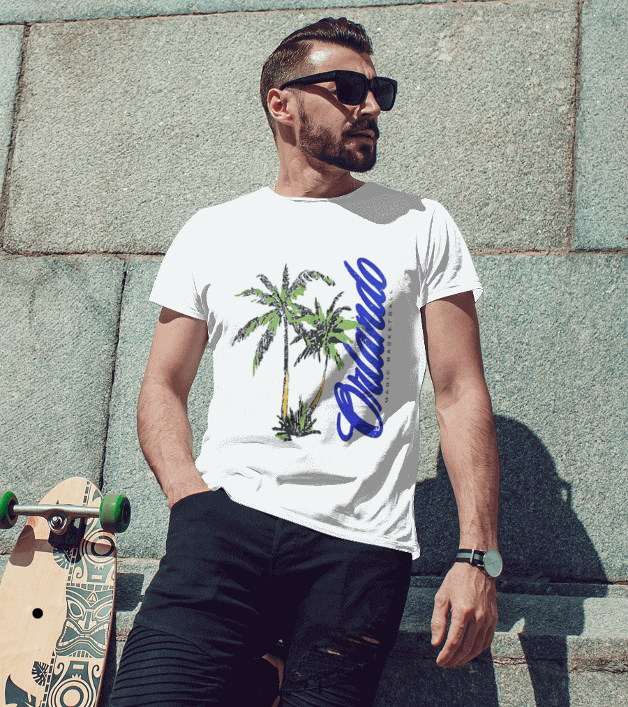 Orlando Magic Basketball Palm Tree NBA Vibrant Tropical Team Spirit T-Shirt
