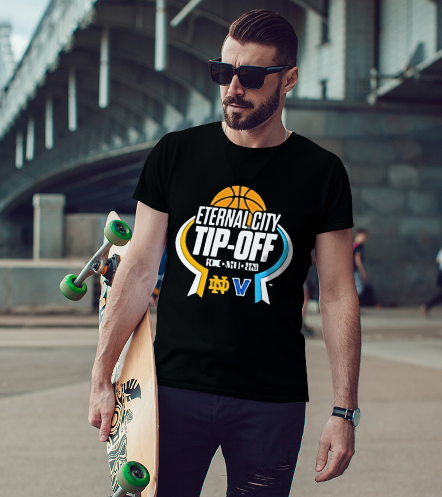 Eternal City Tip Off Rome 2026 Notre Dame Villanova V T-Shirt