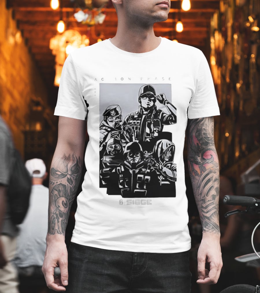 Rainbow Six Siege Ubisoft Tactical Shooter Operators Action Phase T-Shirt