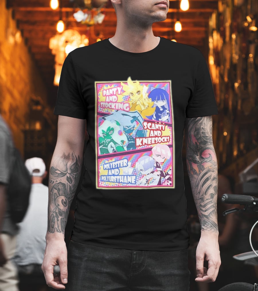 Panty And Stocking Scanty And Kneesocks Polyester And Polyurethane T-Shirt