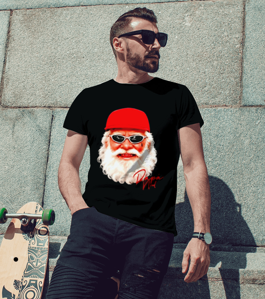 Papá Noel Santa Claus Christmas 2026 Red Cap Sunglasses Swag T-Shirt