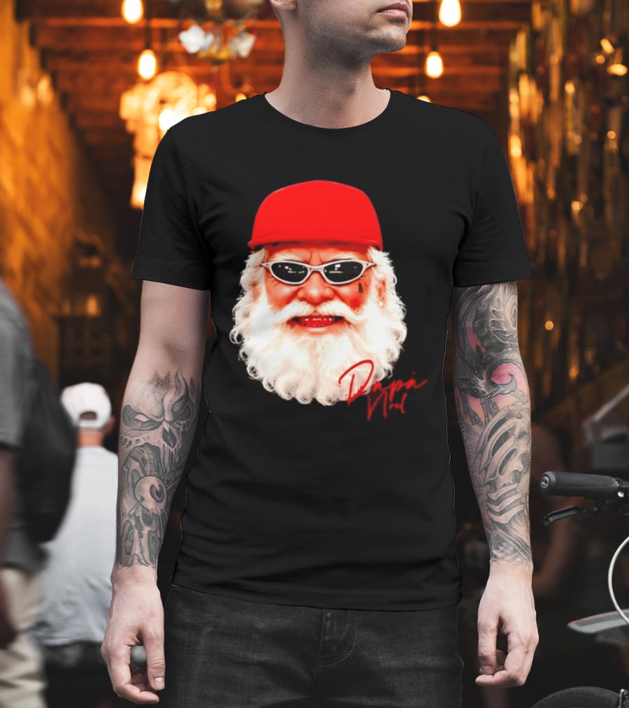 Papá Noel Santa Claus Christmas 2026 Red Cap Sunglasses Swag T-Shirt