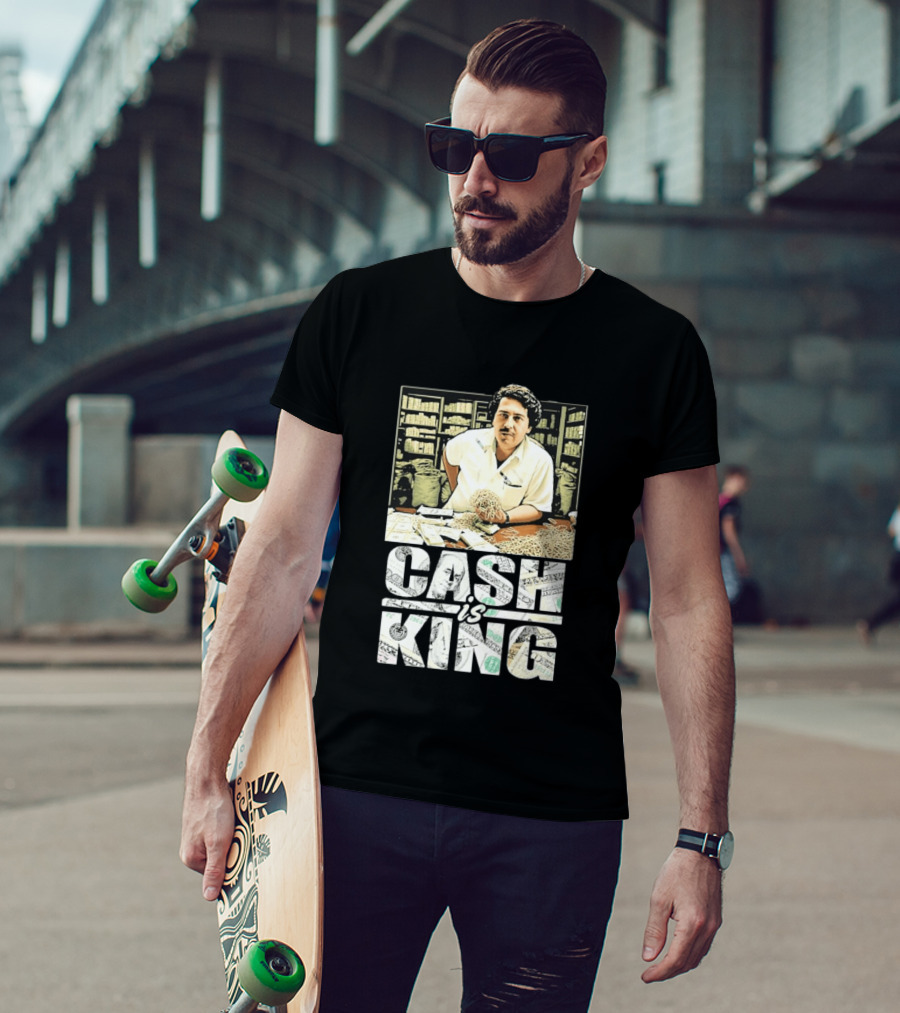 Pablo Escobar Cash King Money Stacks Ruler T-Shirt