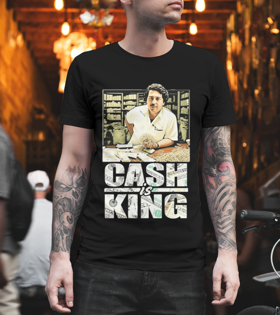 Pablo Escobar Cash King Money Stacks Ruler T-Shirt