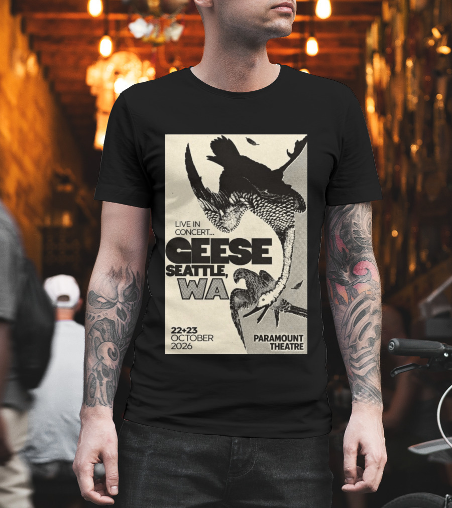 Live In Concert Geese Seattle WA October 22+23 2026 Paramount Theatre T-Shirt