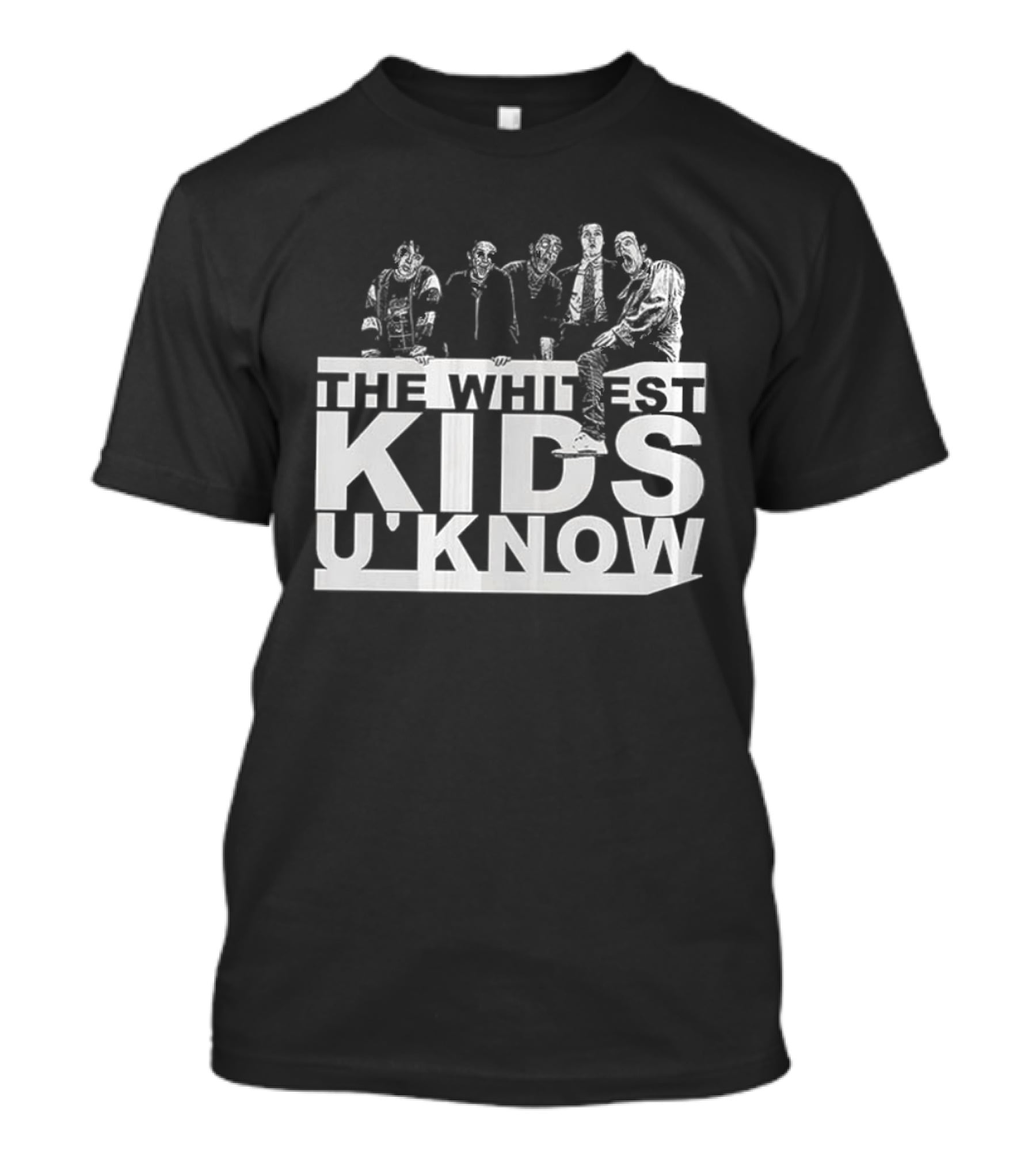 The Whitest Kids U' Know Uncensored Sketch Comedy Iconic Logo Wkuk Silhouette 2 Sided T-Shirt
