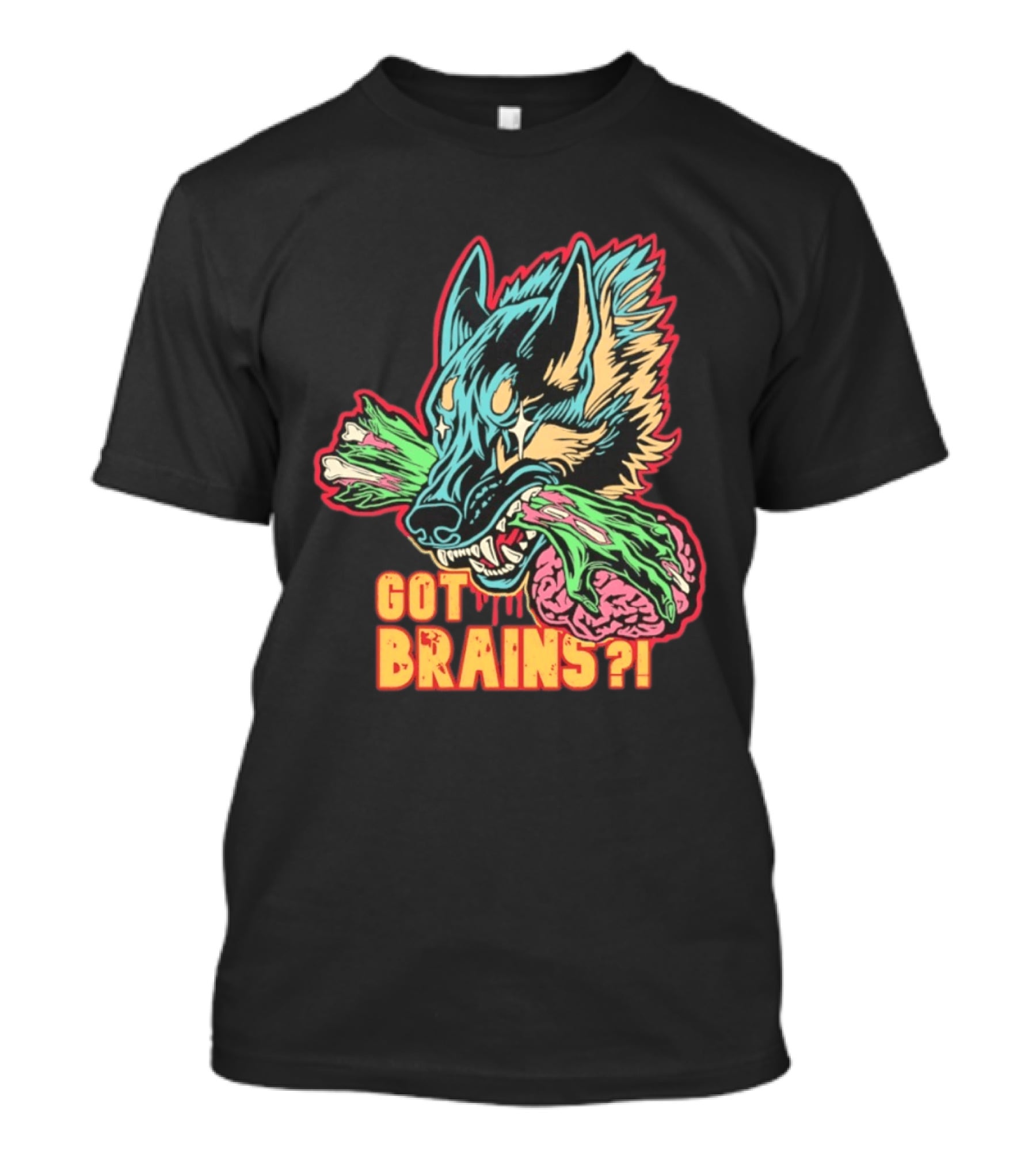 Got Brains Zombie Wolf T-Shirt