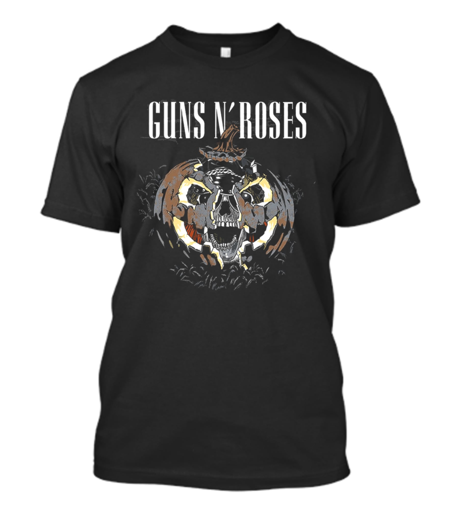 Guns N Roses 2026 Skull Pumpkin Halloween T-Shirt