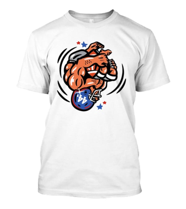 Cam Skattebo New York Giants Cartoon Touchdown Football Player T-Shirt