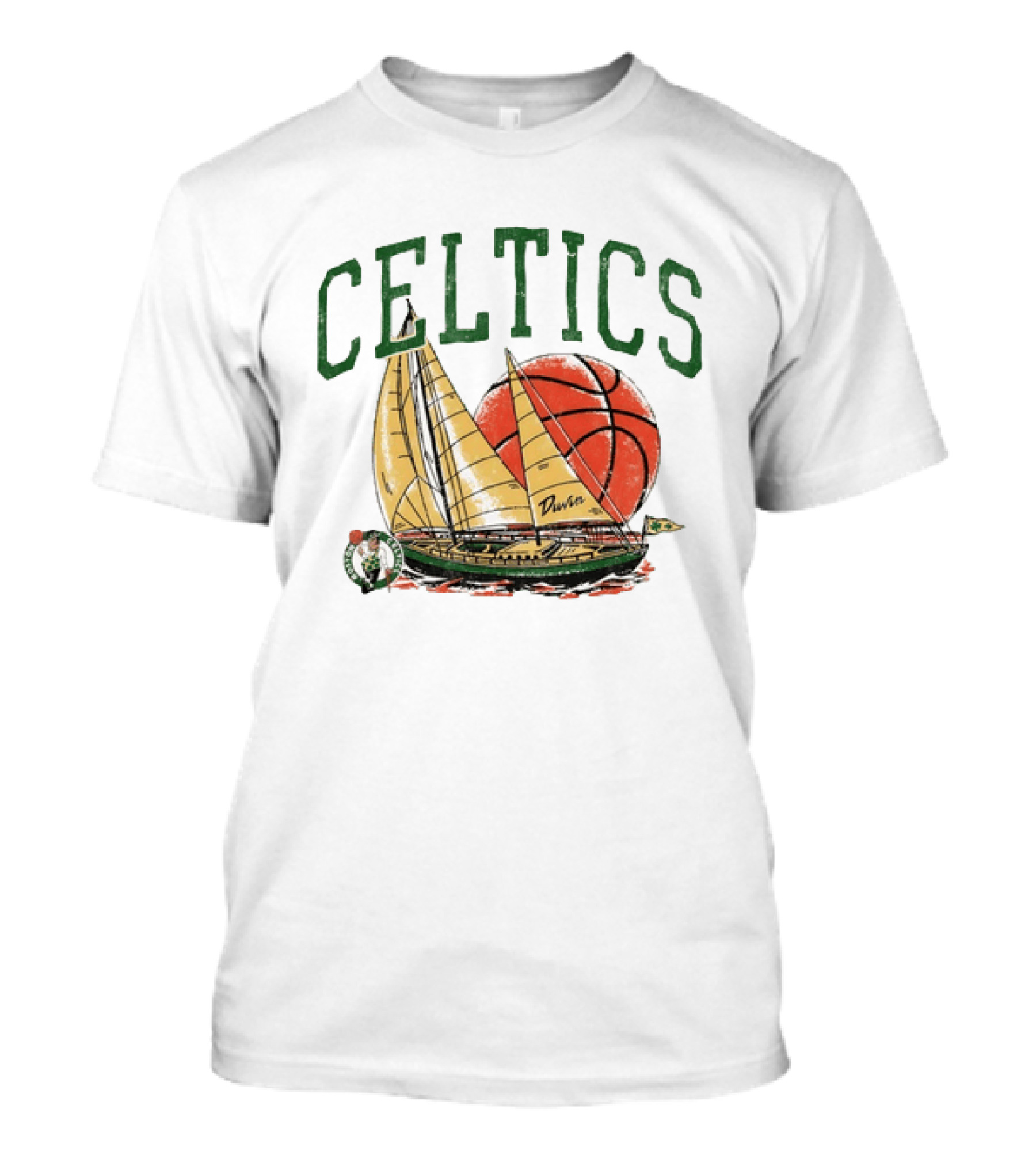 Celtics Duvin Sailing Basketball Boston Celtics T-Shirt