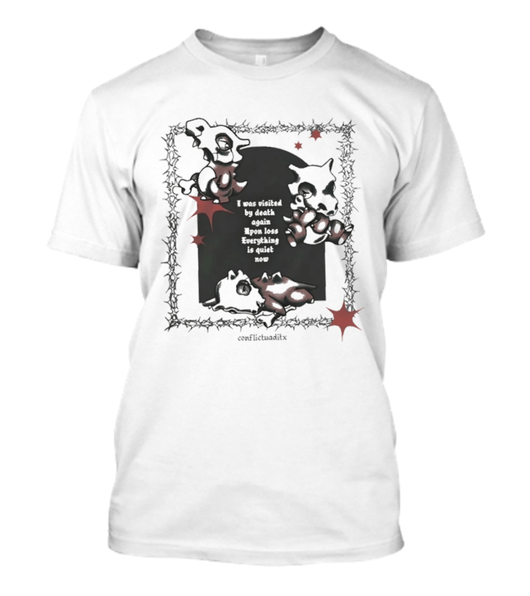 Cubone I Was Visited By Death Again Upon Loss Everything Is Quiet Now Comfort In Sadness T-Shirt