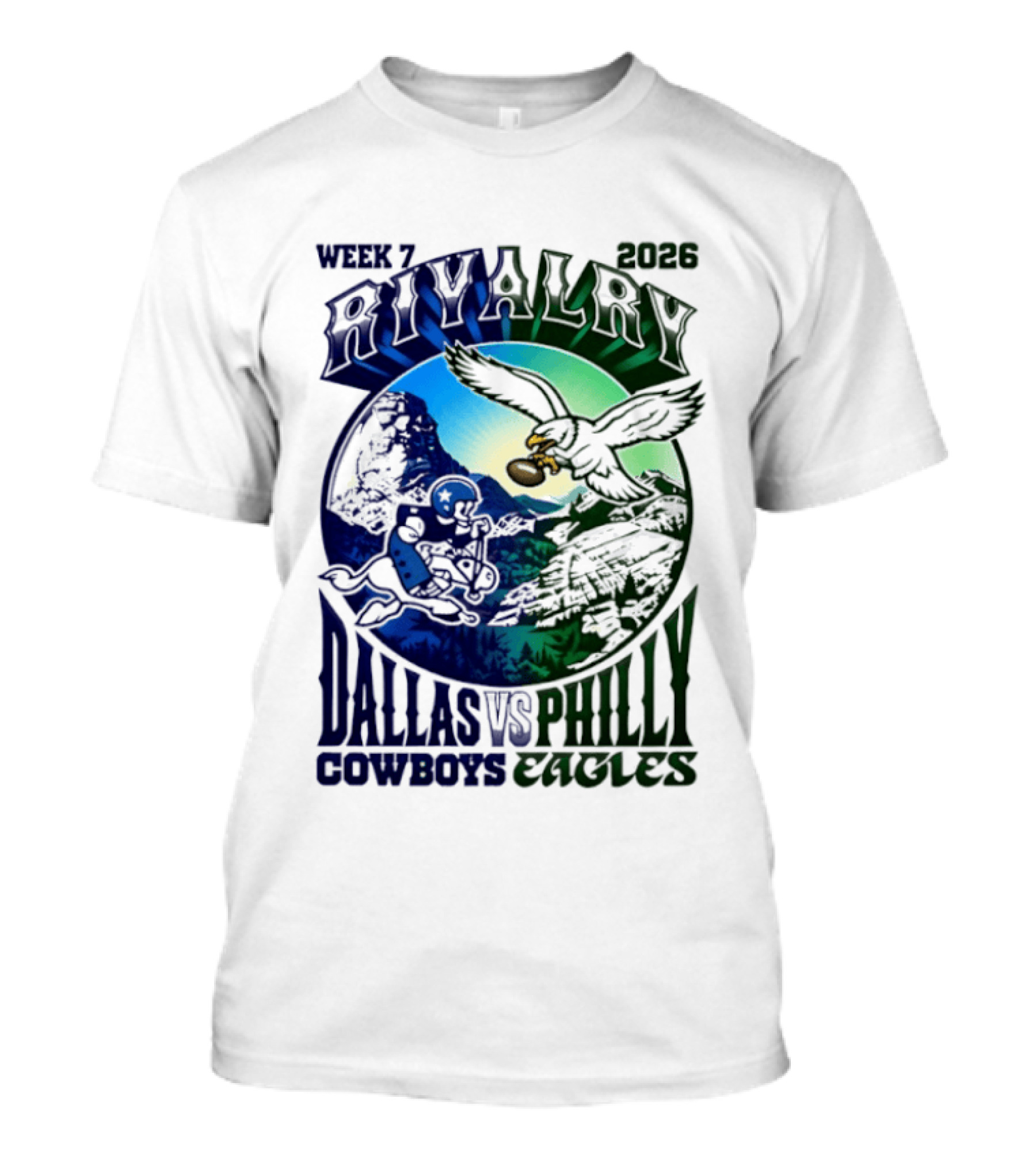 Week 7 2026 Rivalry Dallas Vs Philly Cowboys Eagles T-Shirt