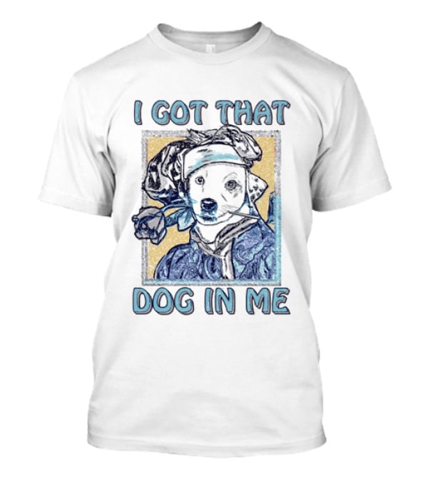 I Got That Dog In Me Astronaut Dog Portrait With Bone In Mouth T-Shirt