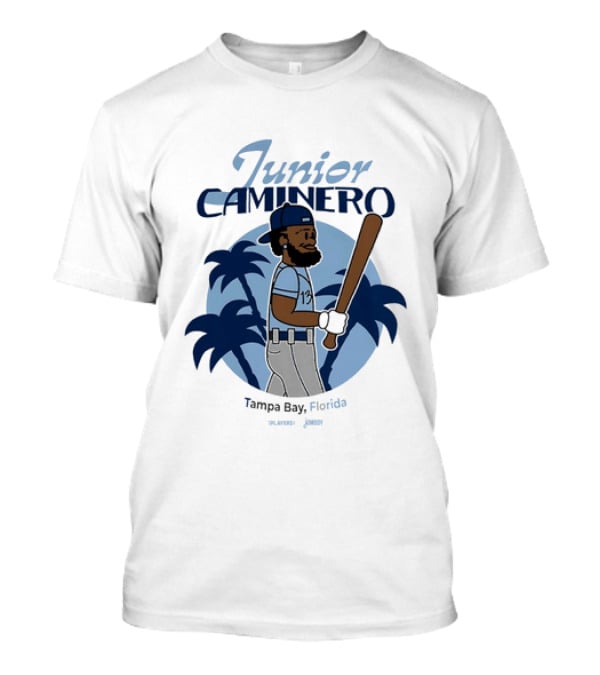 Junior Caminero Tampa Bay Florida Baseball Player Caricature T-Shirt