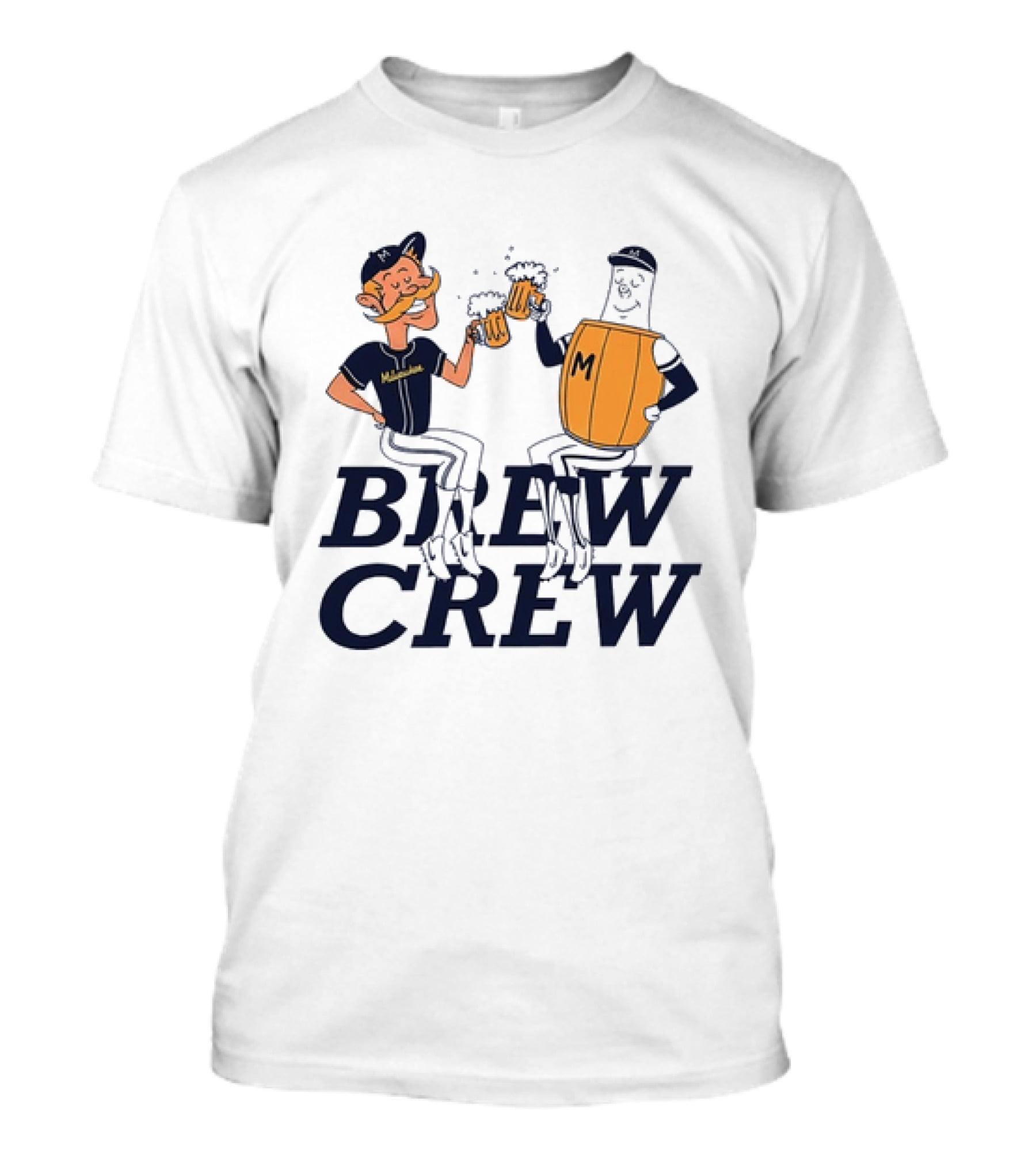 Milwaukee Brewers Brew Crew Cheers With Characters T-Shirt