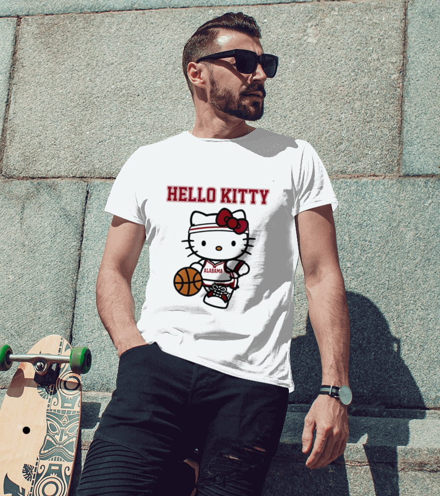 Alabama Basketball Hello Kitty Collaboration Night T-Shirt