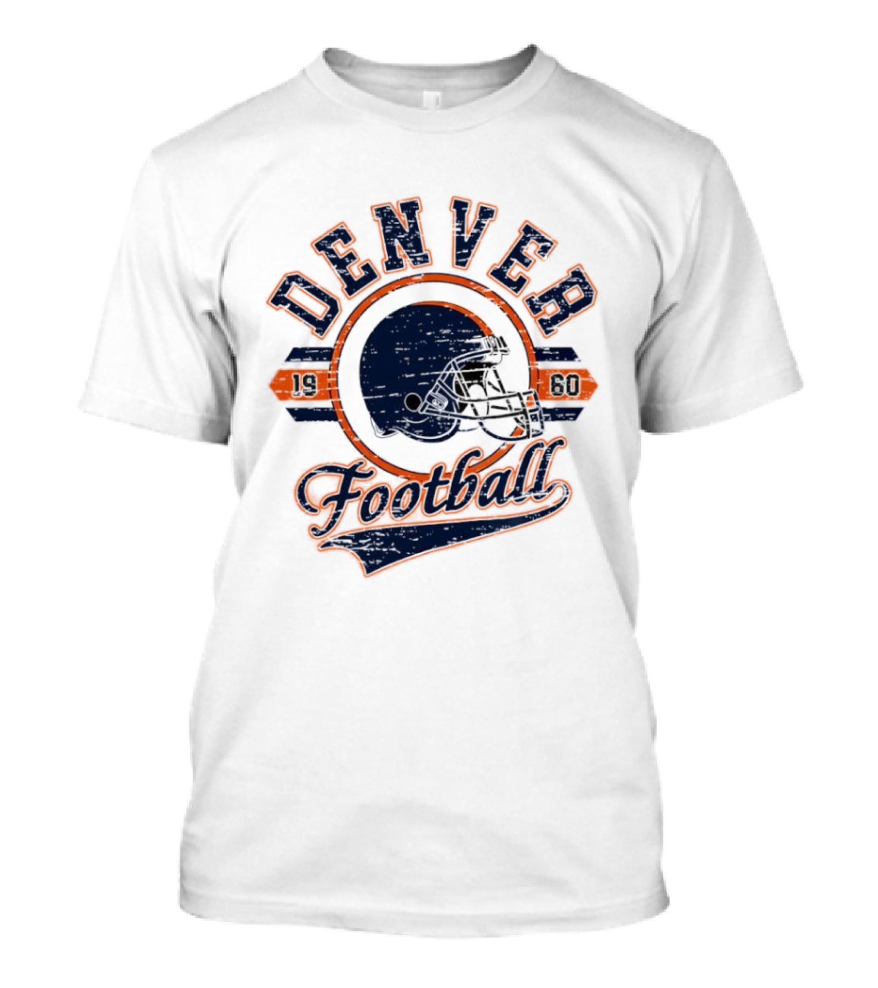 Denver Broncos 1960 Helmet Football Vintage Heritage T-Shirt