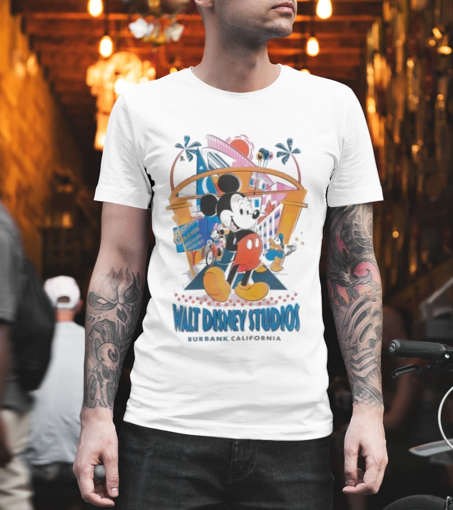 Mickey Mouse and Friends Walt Disney Studios Burbank California Retro Animation Style T-Shirt