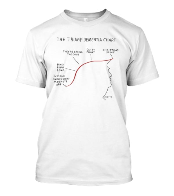 The Trump Dementia Chart Sweet Pretty Christmas Style Bing Bing Bong They're Eating The Dogs No One Knows What Magnets Are T-Shirt