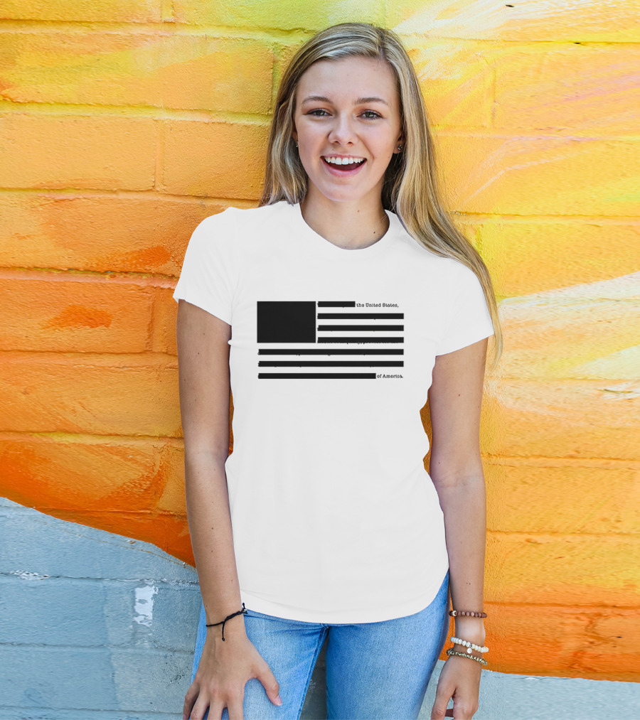 The United States Of America Black Flag Without Star Symbol T-Shirt