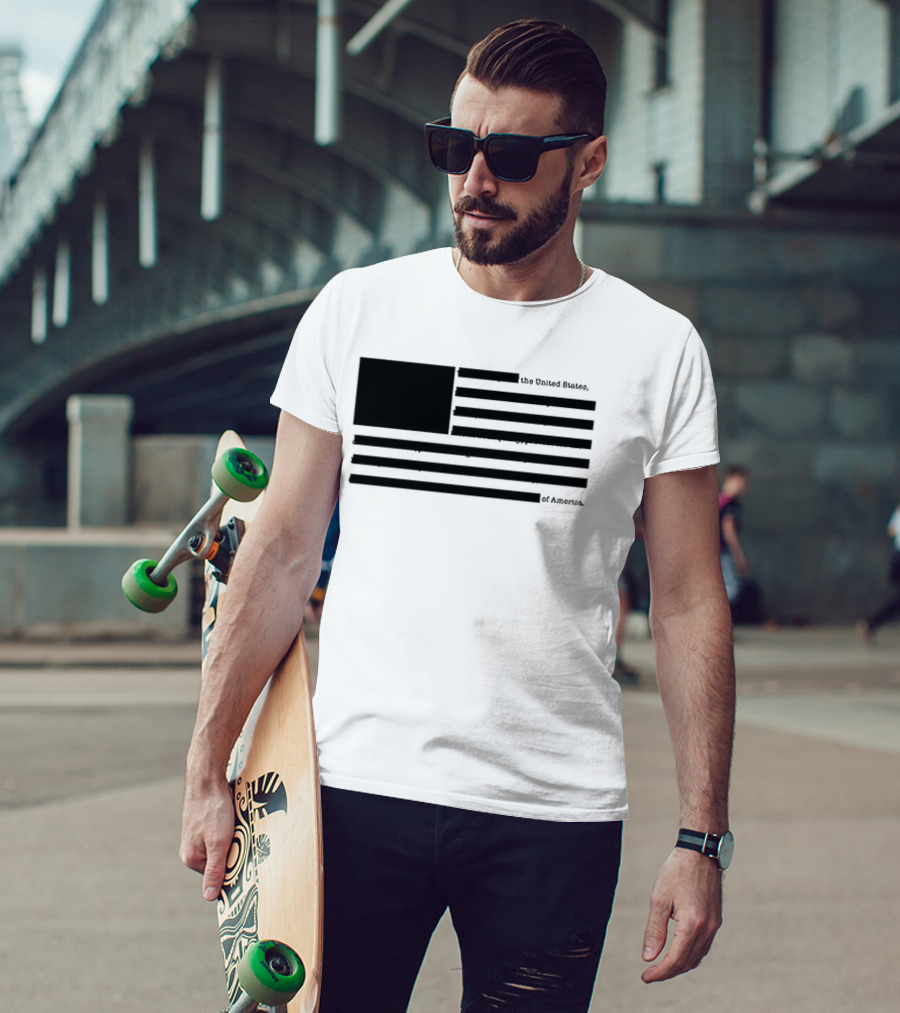 The United States Of America Black Flag Without Star Symbol T-Shirt