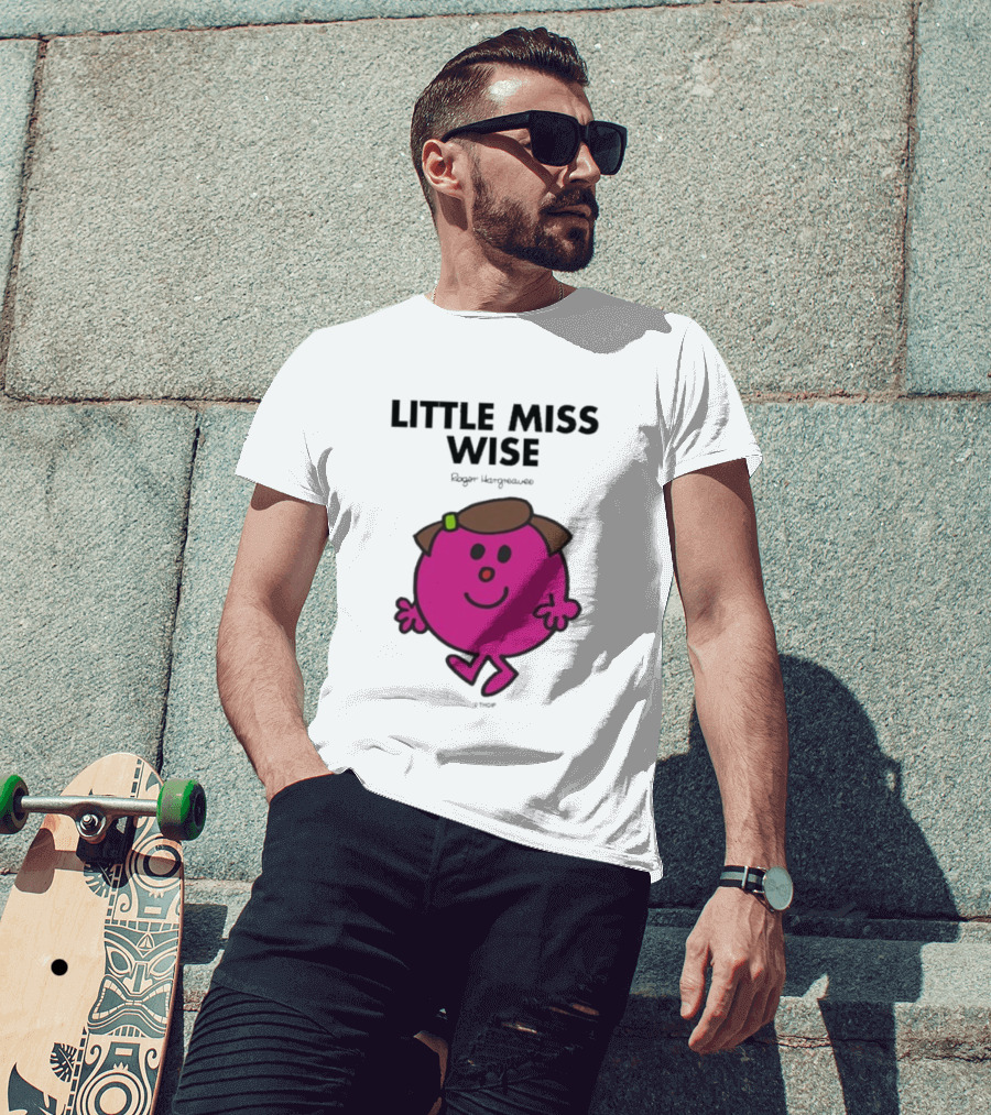 Mr. Men Little Miss Wise Roger Hargreaves Character T-Shirt