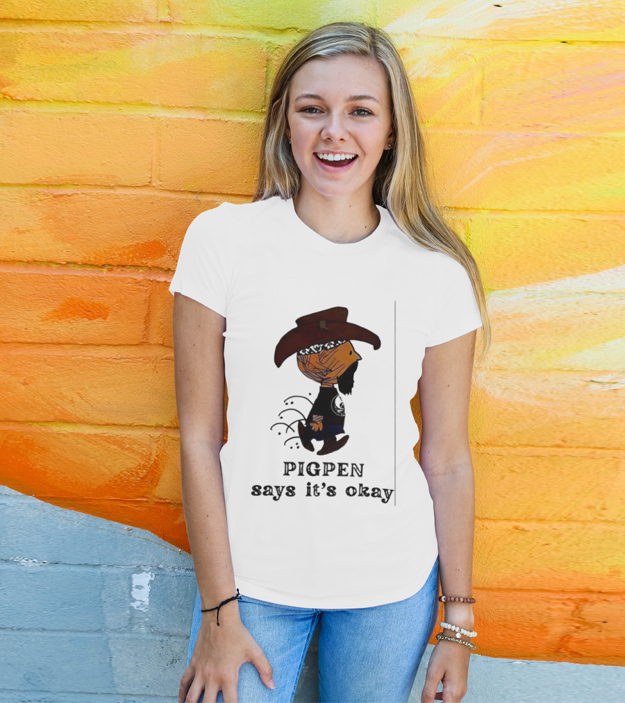 Peanuts Pigpen Says It's Okay Cowboy Hat Character T-Shirt