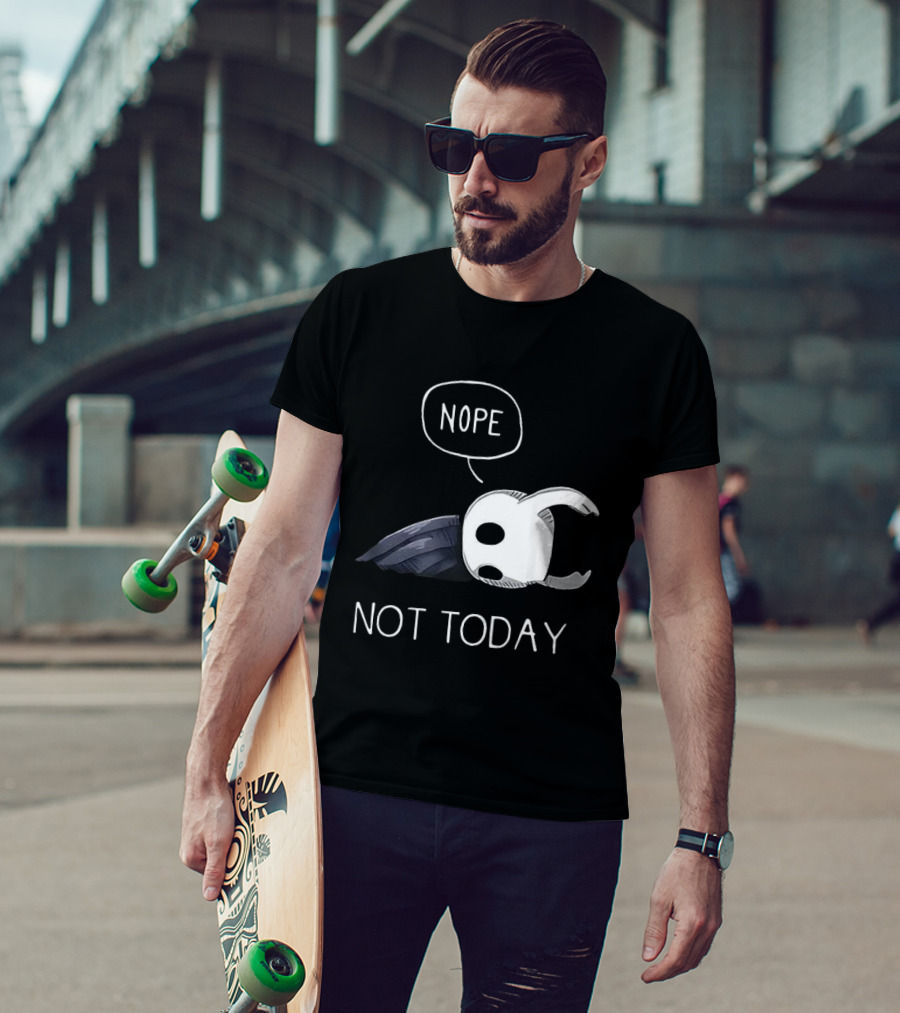 Hollow Knight Nope Not Today Video Game Character Tired Mood T-Shirt