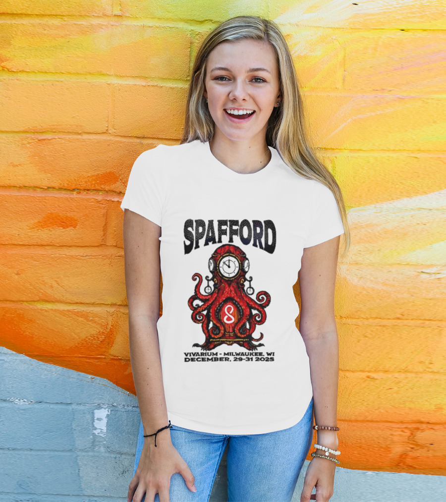 Spafford Dec 29 31 2025 Vivarium Milwaukee WI Red Octopus Anchor T-Shirt