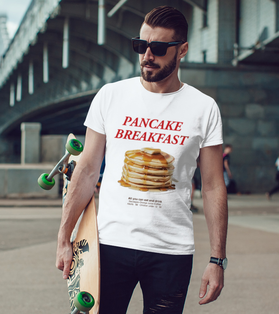 All You Can Eat And Drink Pancake Breakfast Promotion For Adults And Children Under 12 T-Shirt