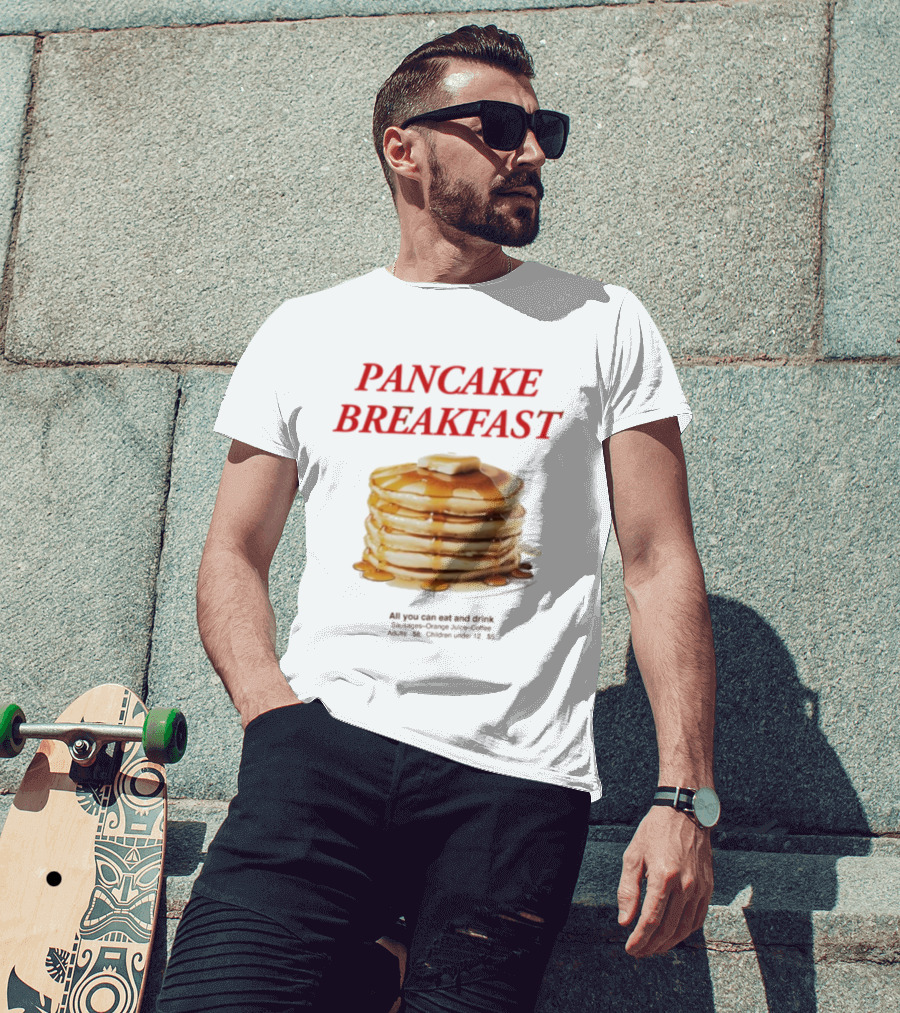 All You Can Eat And Drink Pancake Breakfast Promotion For Adults And Children Under 12 T-Shirt