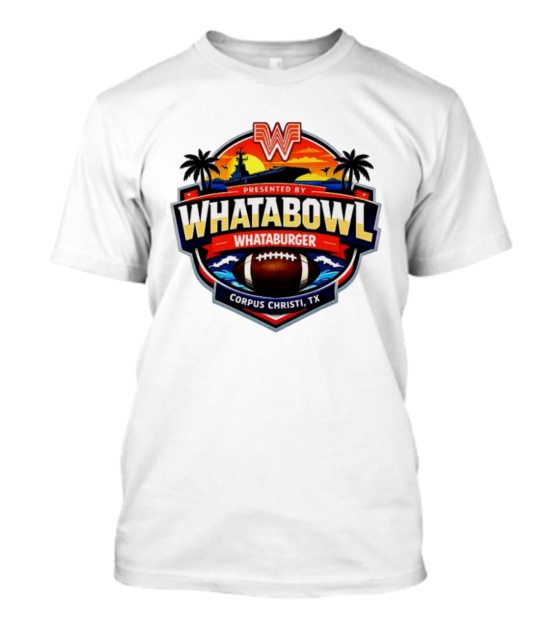 Whatabowl Whataburger Corpus Christi TX Football Sunset Palm Trees T-Shirt