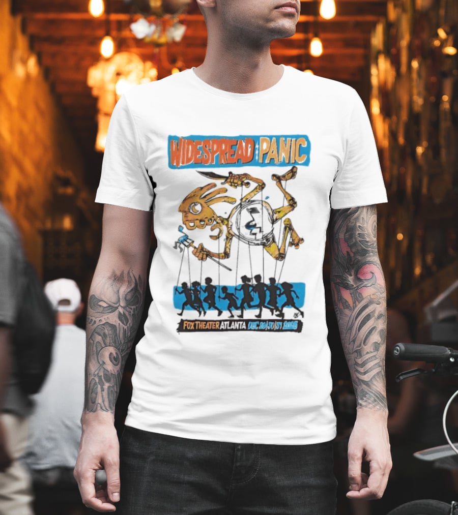 Widespread Panic Fox Theatre Atlanta Dec 29 31 Puppet Skeleton T-Shirt