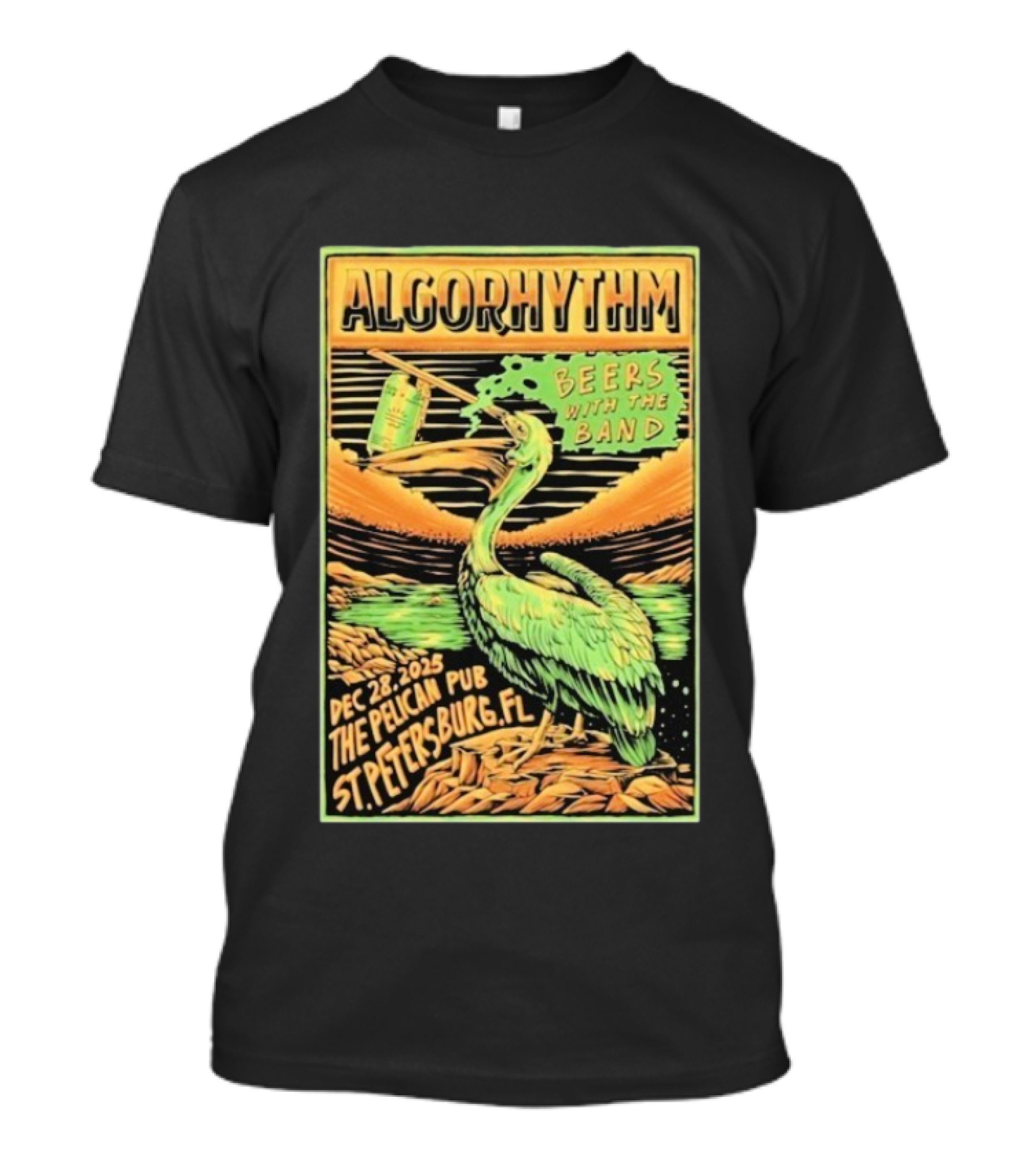 Algorhythm Beers With The Band Dec 28 2025 The Pelican Pub St. Petersburg FL T-Shirt