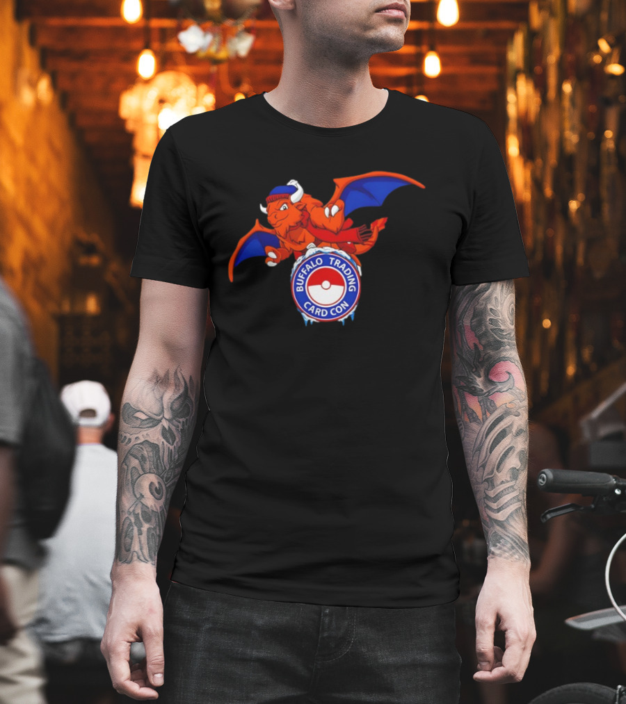 Buffalo Trading Card Con Dragon Wings Ice Pokéball T-Shirt