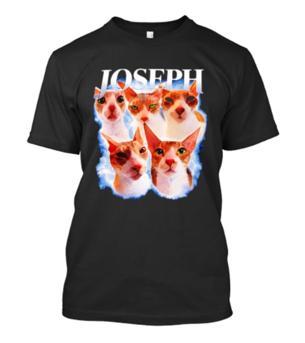 JOSEPH Five Cat Faces Blue Aura T-Shirt
